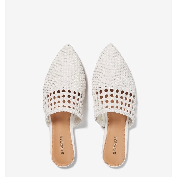 Express Woven Pointed Toe Mules - Picture 2 of 4